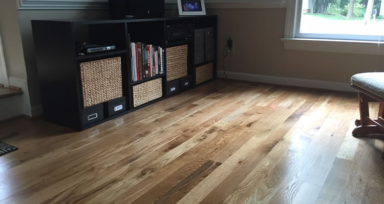 Installed and sanded White oak floor